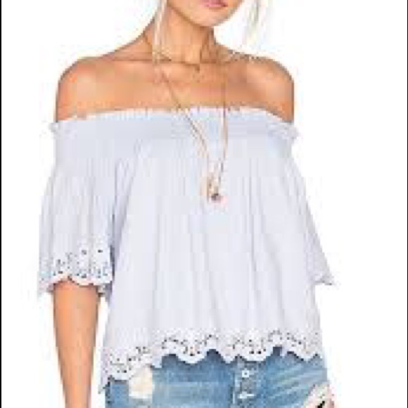 Fun and flirty off the shoulder Tularosa top - Picture 2 of 3